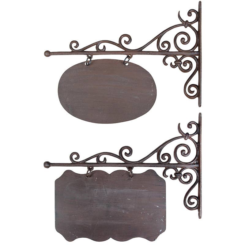 Cast Iron Hanging Sign - Antique Brown