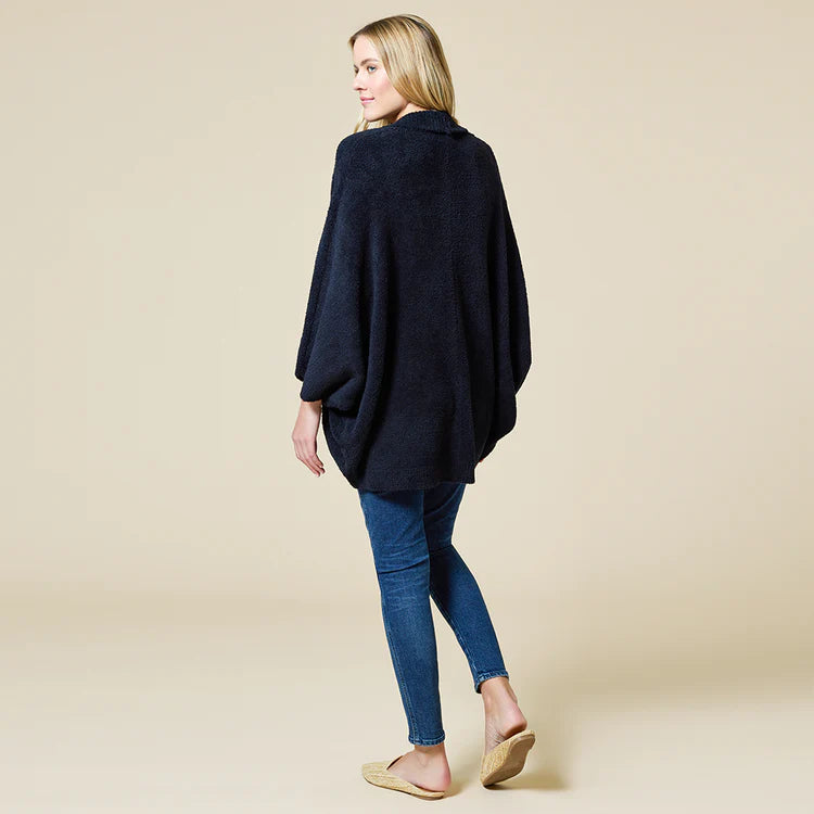 Solid Marshmallow Shrug - Black