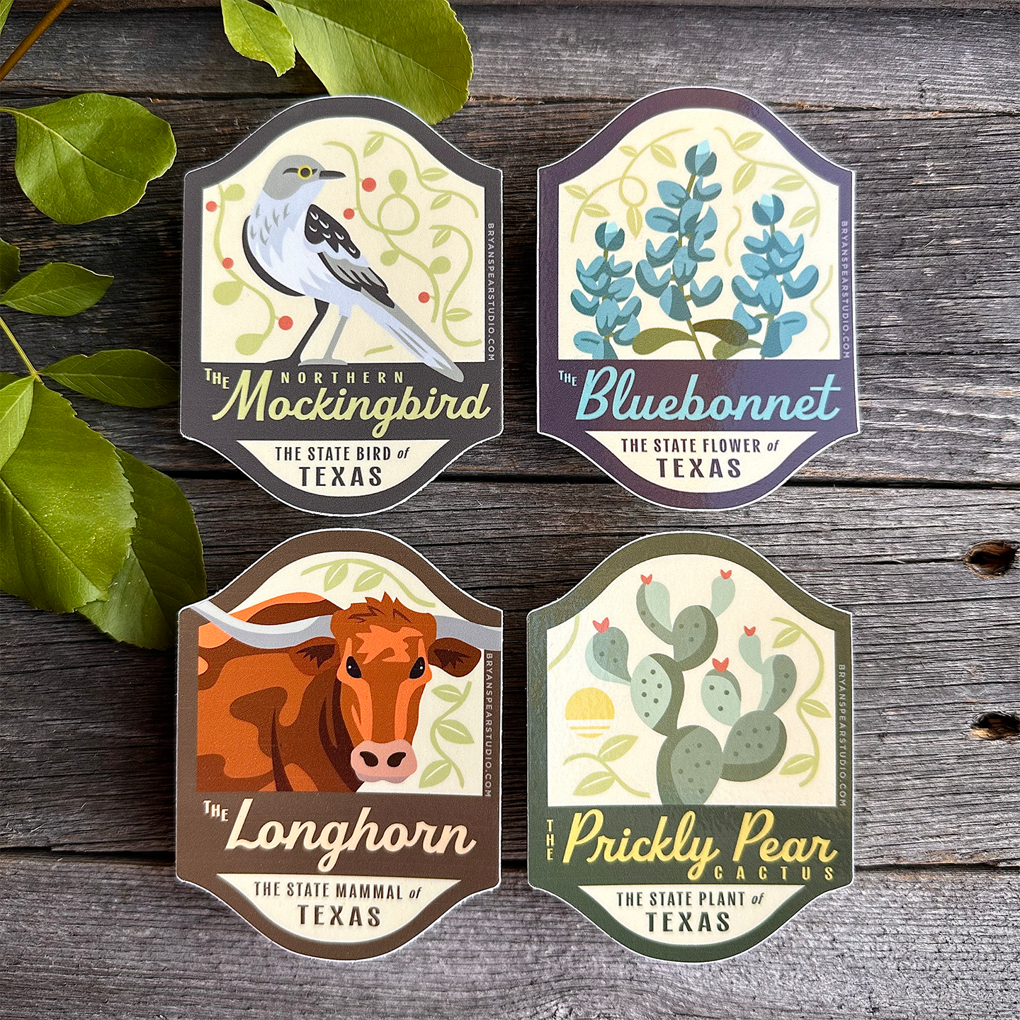 Texas Symbols Sticker: Bluebonnets