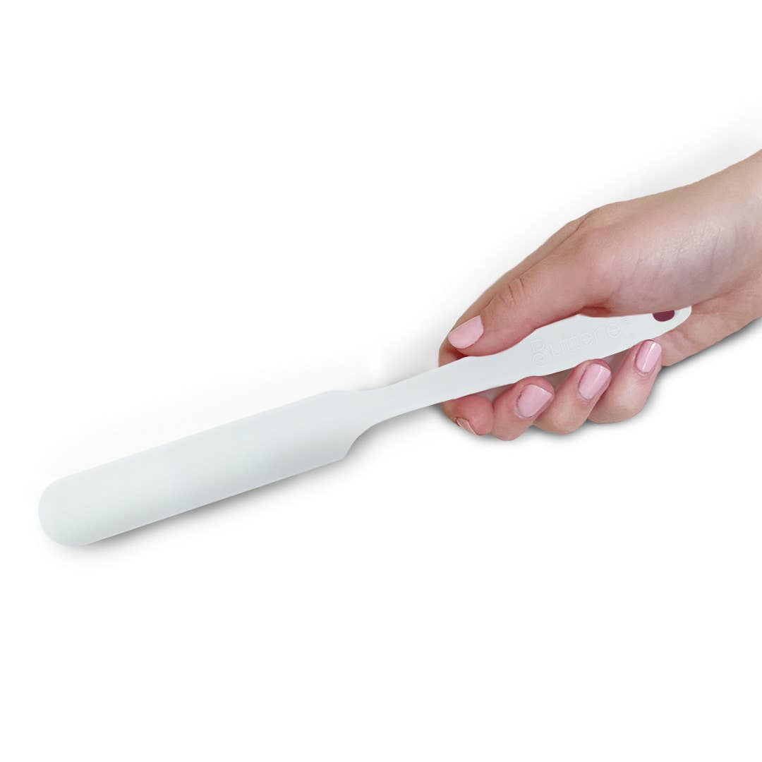Slim Silicone Scraper Spatula - White