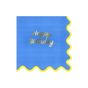 Wiggle Edge Happy Birthday Napkins