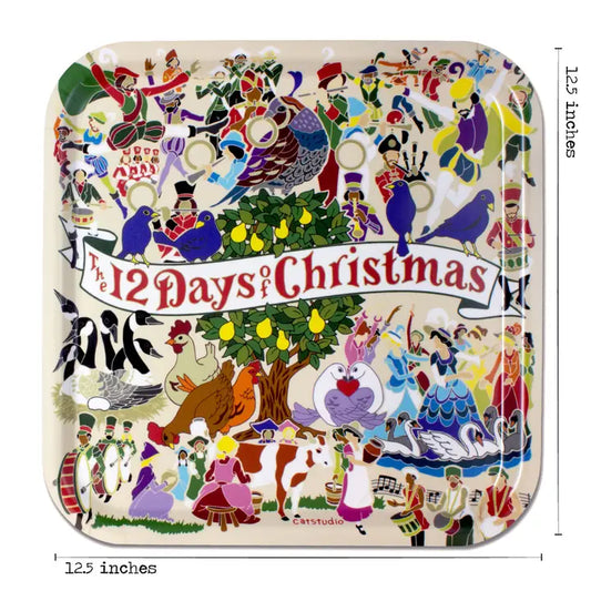 12 Days of Christmas Birchwood Tray