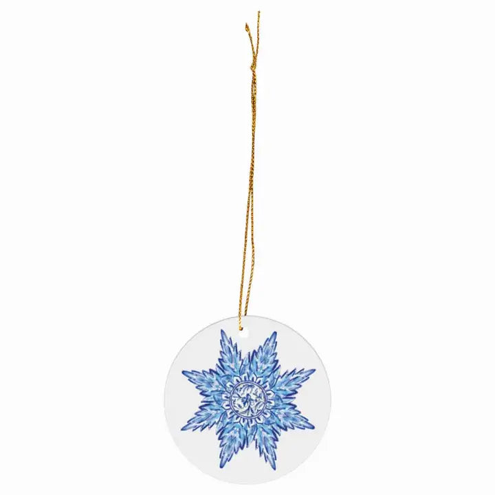 Rosanne Beck Christmas Star Ceramic Ornament