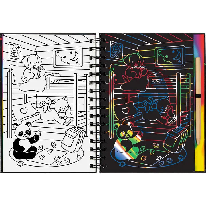 Scratch & Sketch Cozy Animals Activity Book