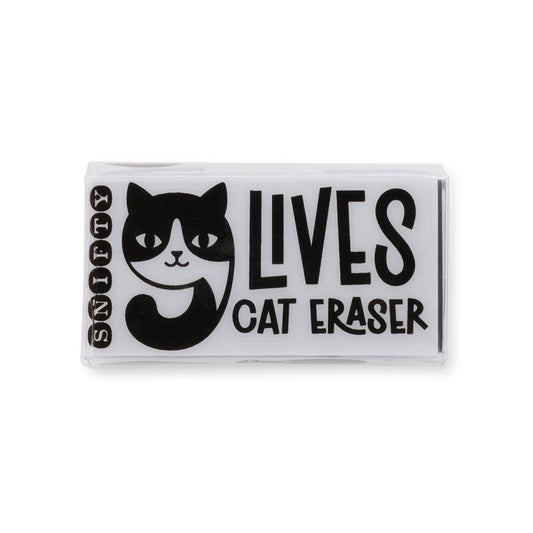 9 Lives Cat Eraser
