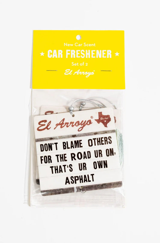El Arroyo Ur Own Asphalt Car Air Freshener