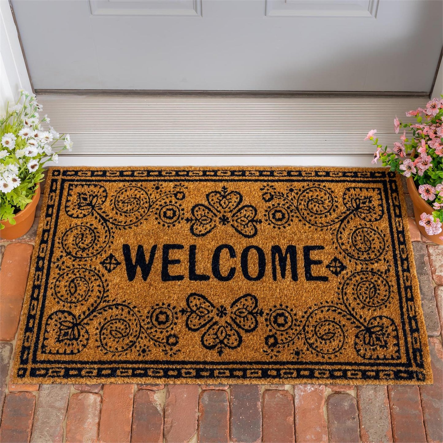 Americana BOHO Welcome Coir Mat