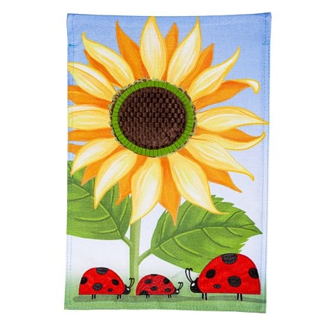 Sunflowers & Ladybug Garden Flag