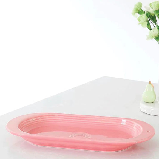 Nora Fleming Serveware Ceramic Pink Peony Fiesta Bread Tray Serving Dish & Tea Pot Mini