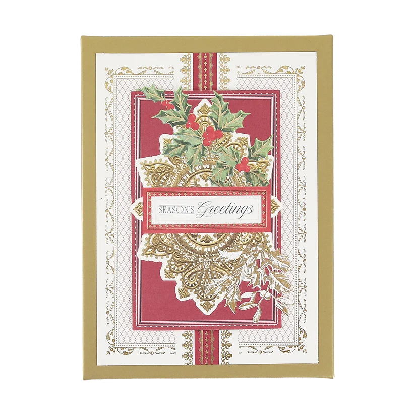 Season's Greetings Filigree Boxed Cards - 10 ct