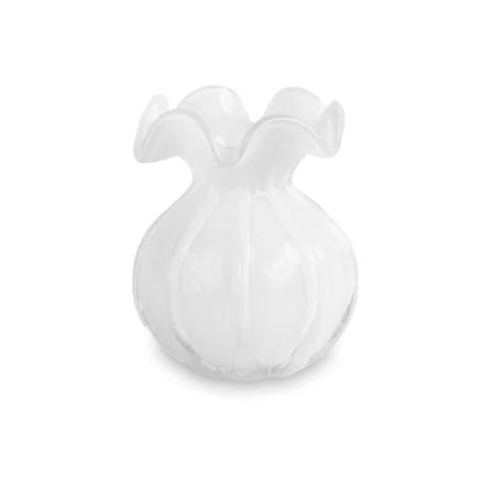 RETIRING! Beatriz Ball Glass Vento Bud Vase - White