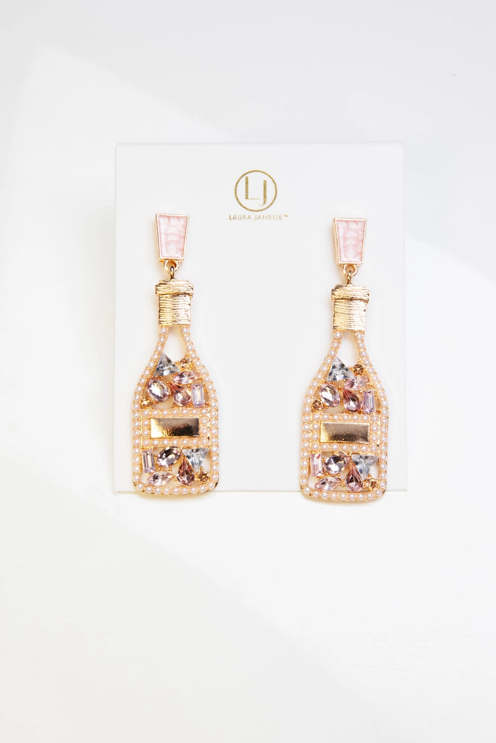 Rose Gold Bottle Earrings