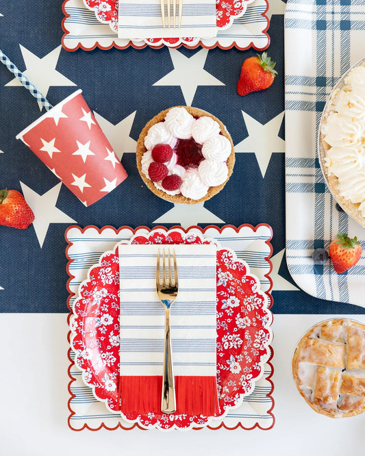 Striped Scallop Napkins