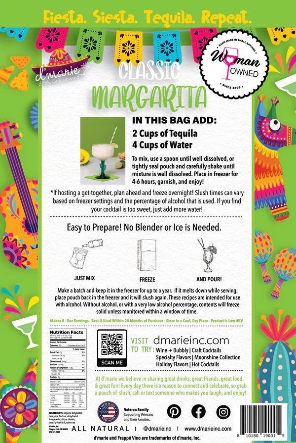 Fiesta Collection- Classic Margarita Cocktail Mix D’Marie’s