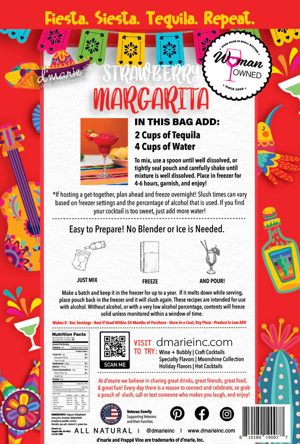D’Marie’s Strawberry Margarita Cocktail Mix