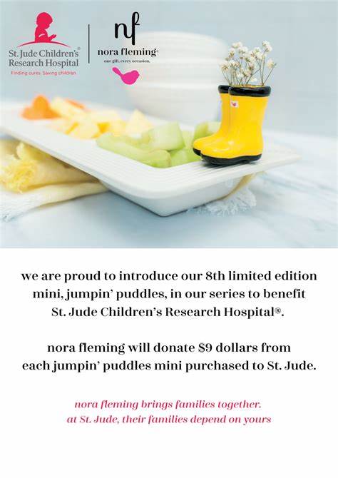 Nora Fleming Yellow Wellies - St Jude's 2023 Limited Edition Mini