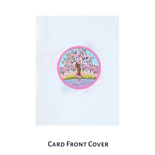 Pink Cherry Blossom Tree Pop Up Card