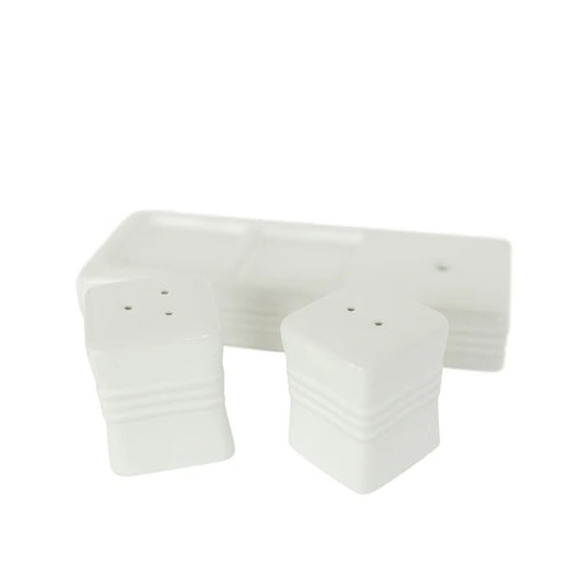 Nora Fleming Serveware Pinstripes Stoneware Ceramic Salt & Pepper Shakers