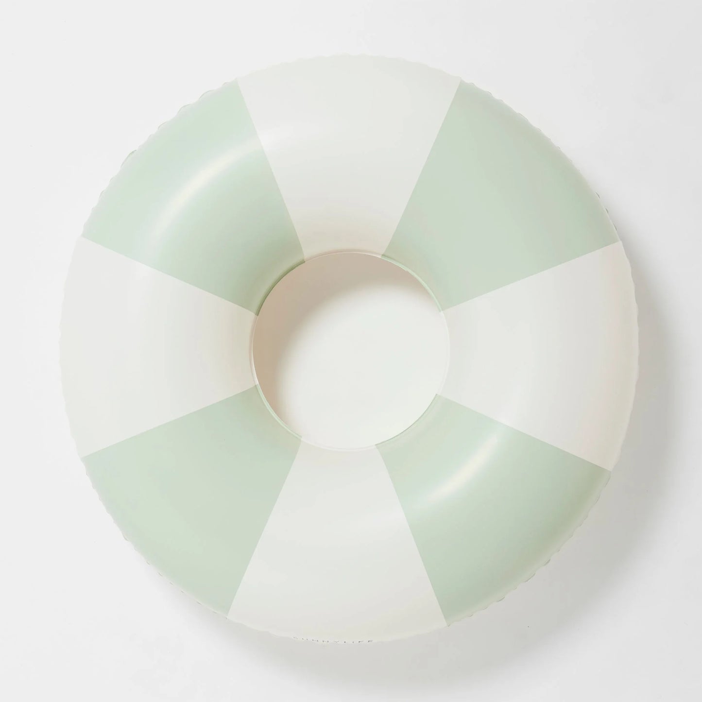Tube Pool Ring: The Vacay in Soft Olive Stripe