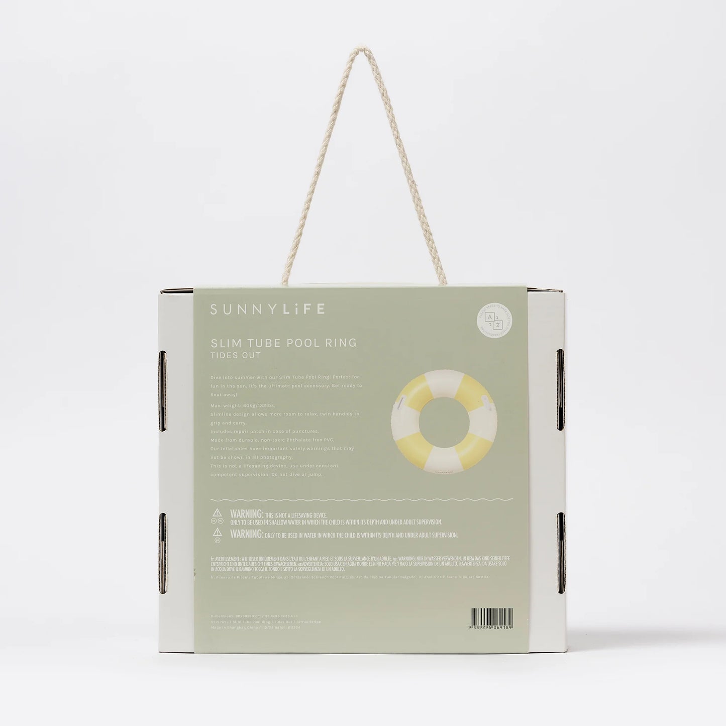 Slim Tube Pool Ring: Citrus Stripe