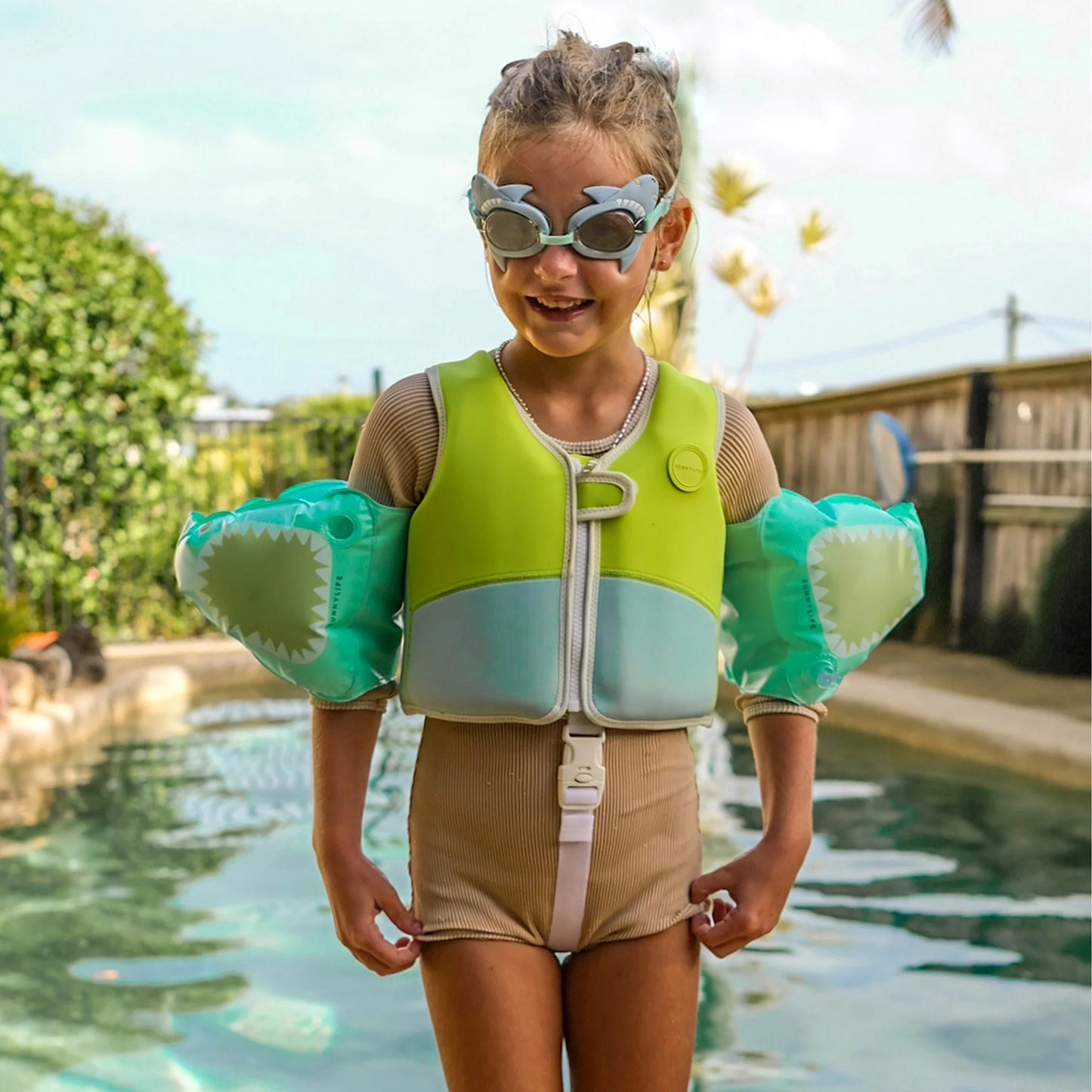 Mini Swim Goggles: Salty the Shark