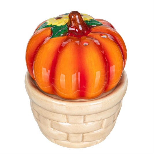 Pumpkin Basket Salt & Pepper Shaker Ceramic