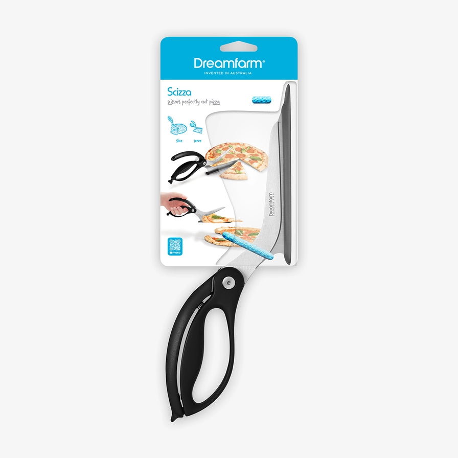 Scizza Pizza Scissors: Slice pizza on any surface and serve it up.