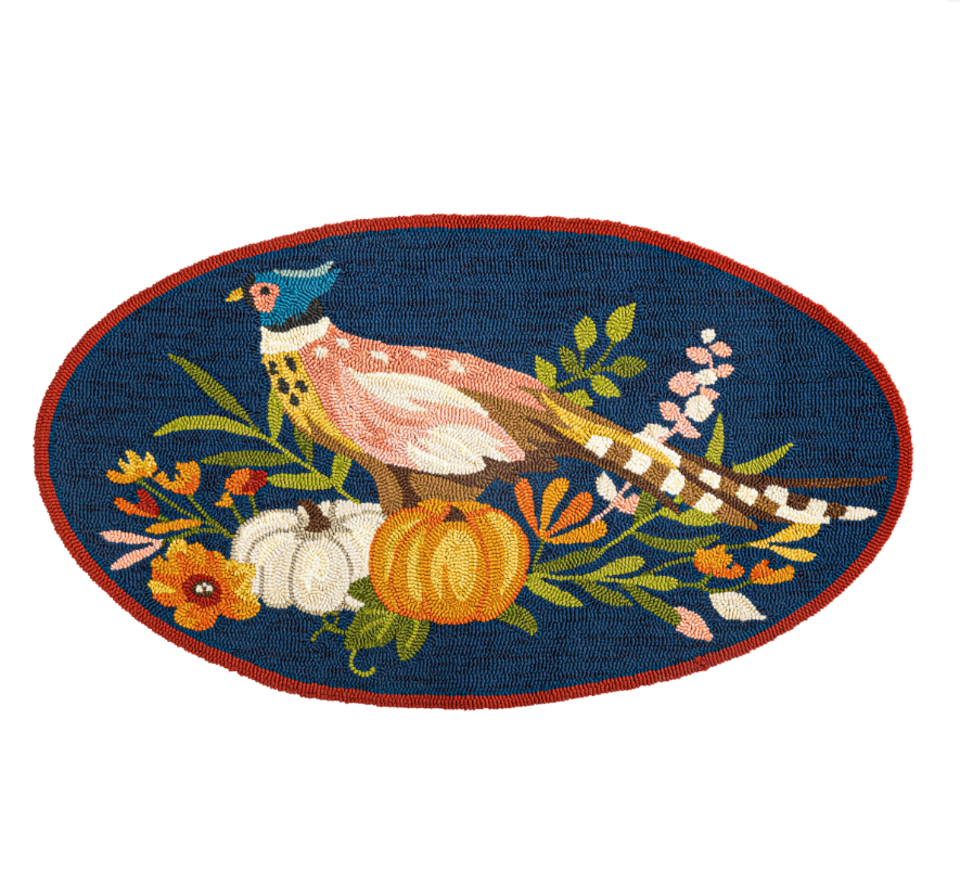 Songbirds Hand-Hooked Round Rug