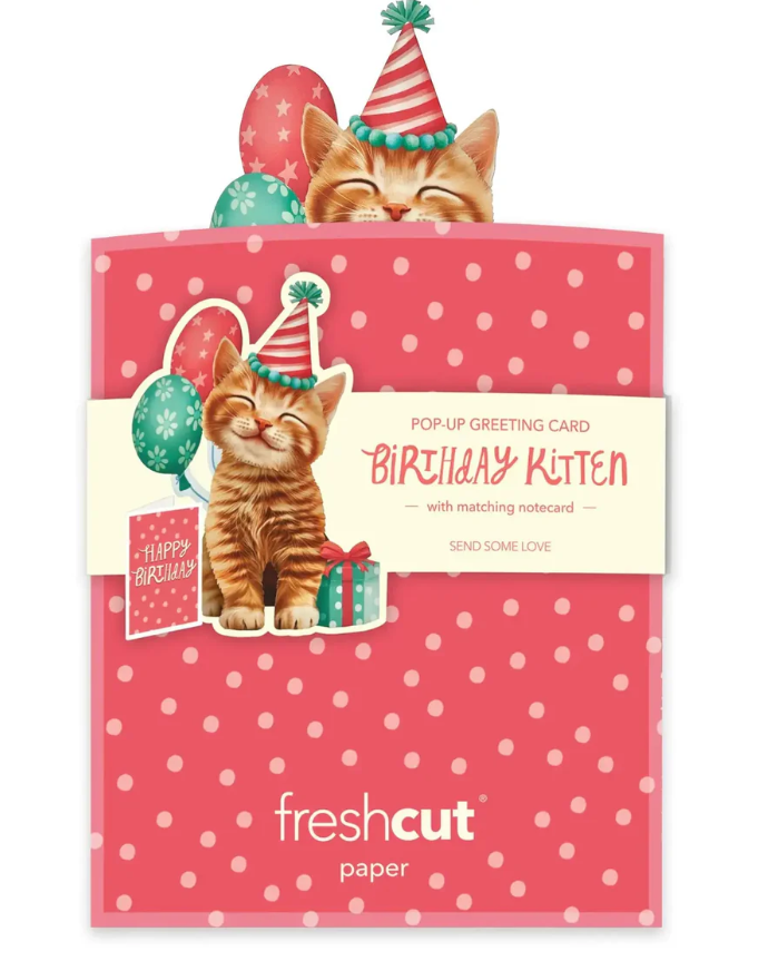 Birthday Kitten Mini Pop-Up Card