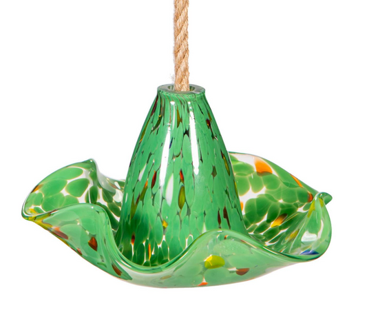 Pollinator Art Glass Birdfeeder