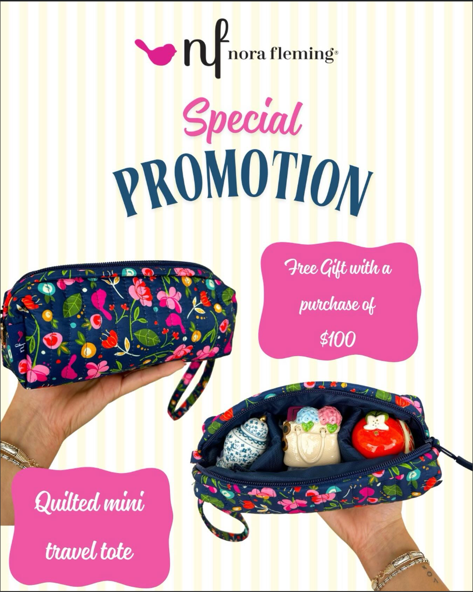 Nora Fleming Gift With Purchase - 3 Minis Storage Bag