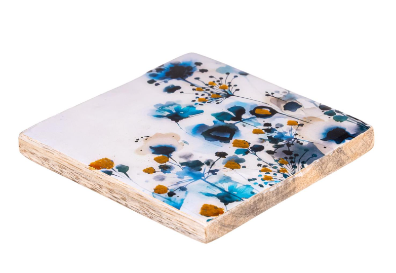 VivaStyle Gilded Meadow Coasters - Set of 4