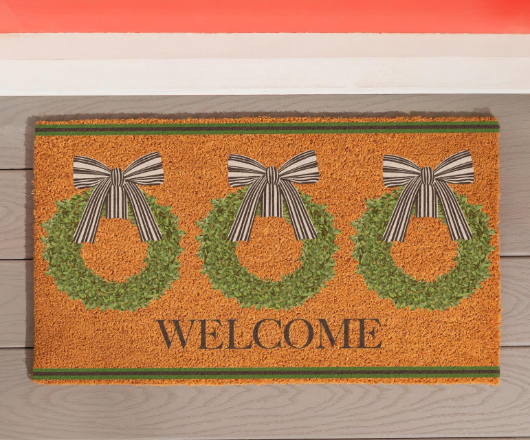 Boxwood Wreaths Coir Mat