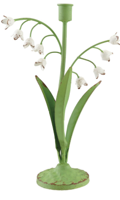 Metal Lily of the Valley Taper Holder