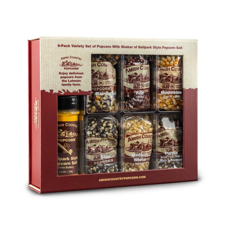 Amish Country Popcorn 6 Pack Variety Set