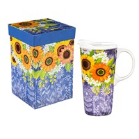 Sunflowers Ceramic Travel Mug & Gift Box, 17 OZ.