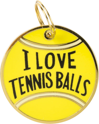 Collar Charm- I Love Tennis Balls