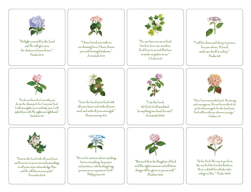 Verse Cards with Easel: Hydrangea