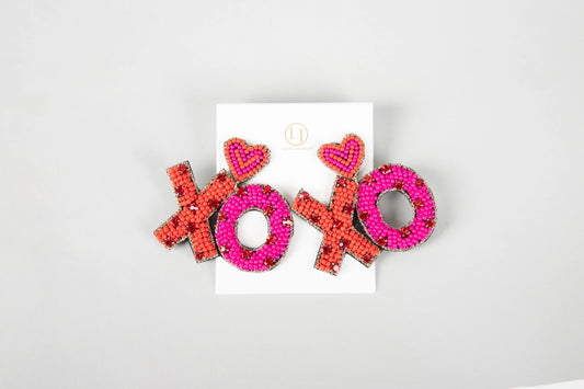XOXO Red & Pink Earrings