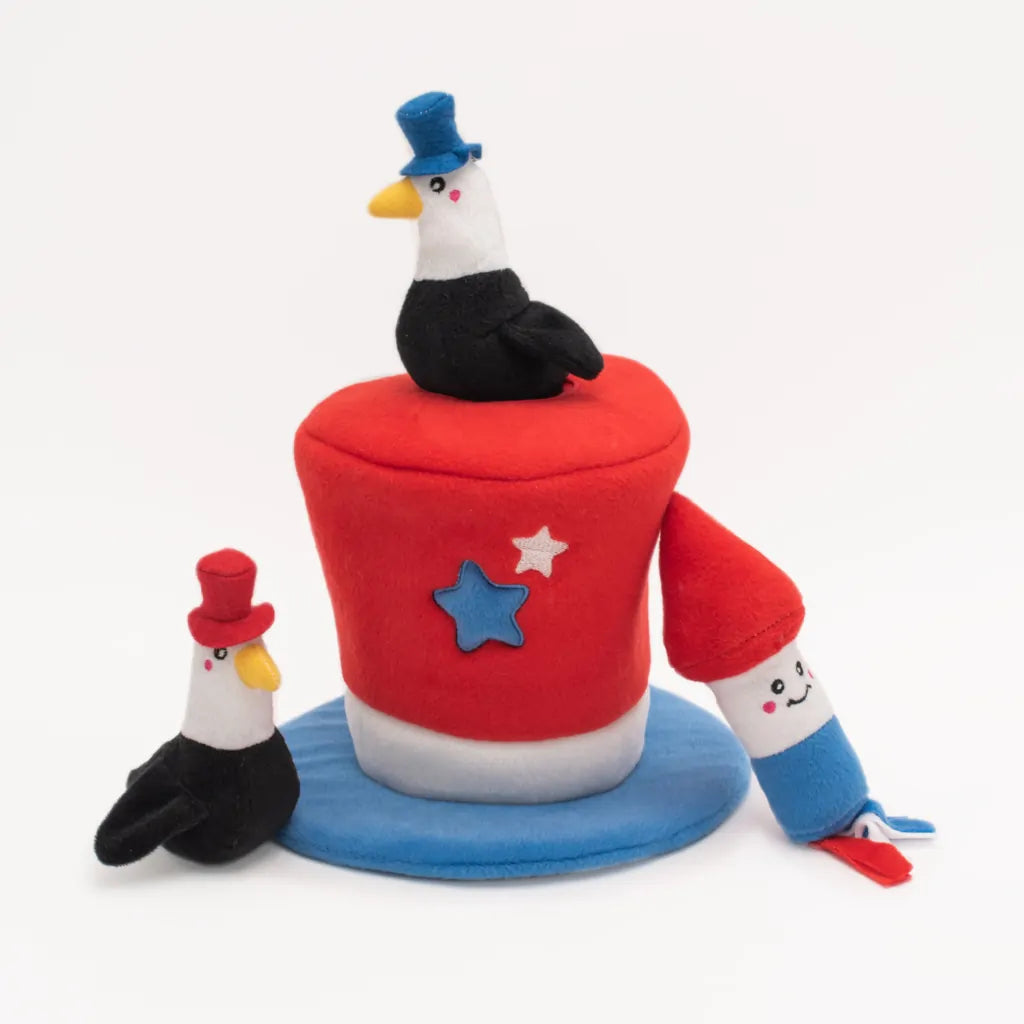 Burrow Americana Top Hat - Dog Toy Zippy Paws