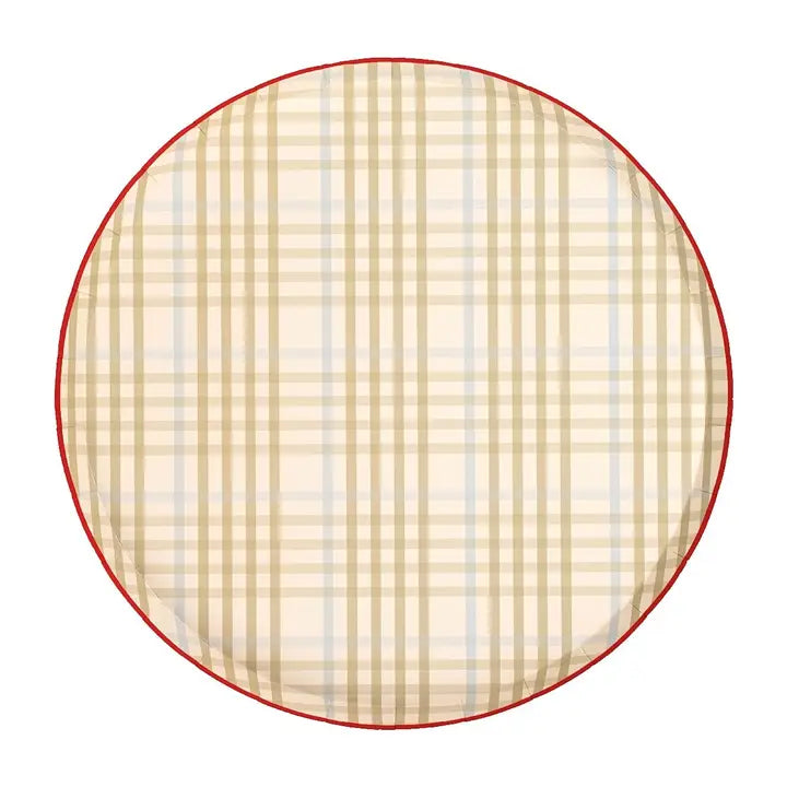 Camping Gingham Plaid Dinner Plates