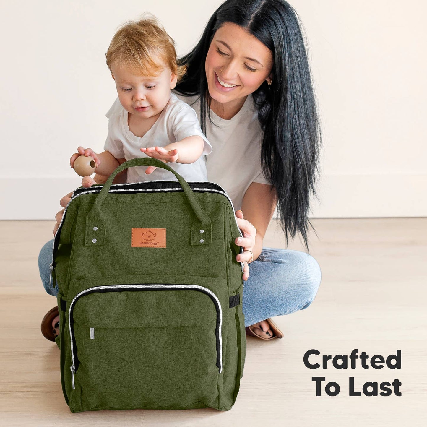Olive Green Diaper Bag Backpack