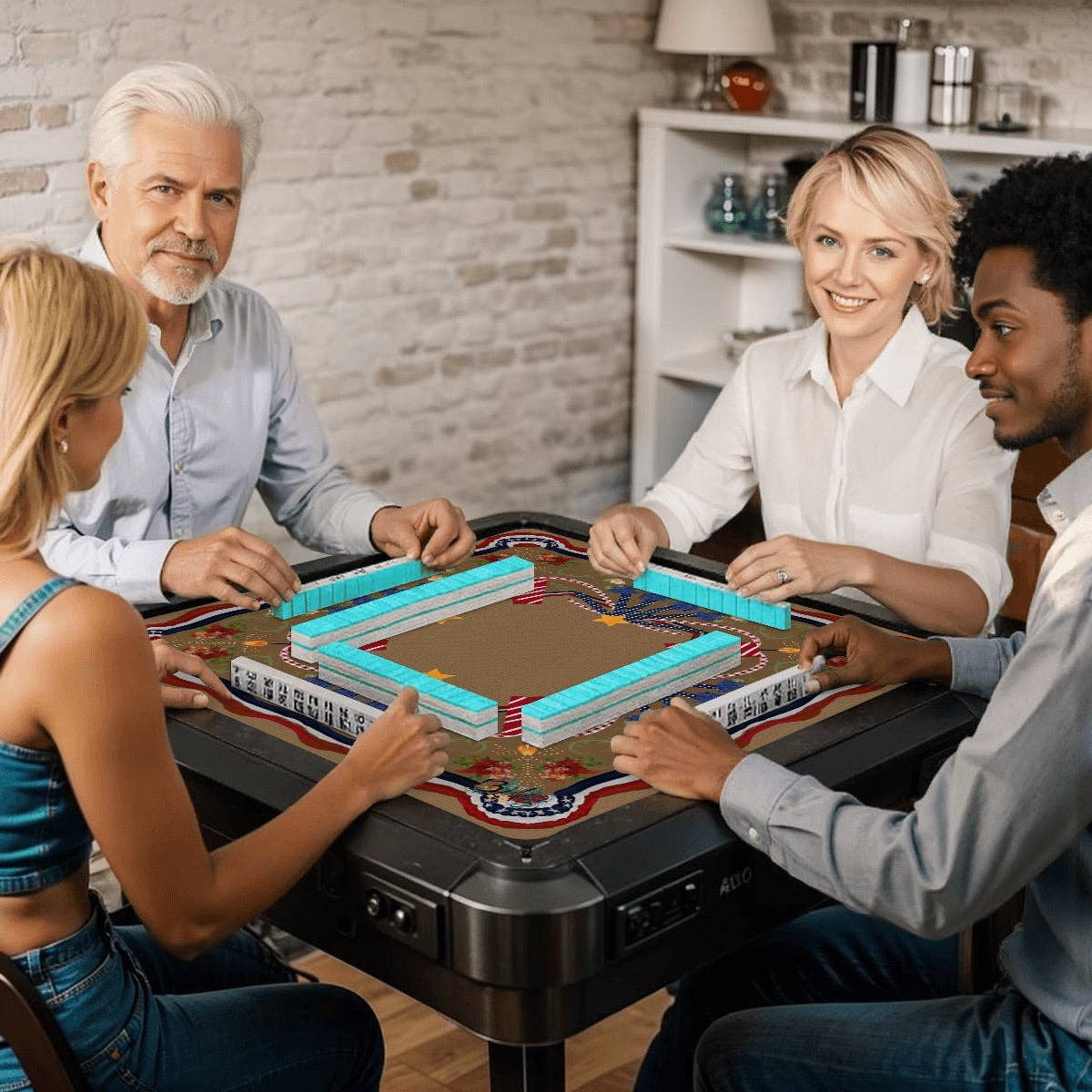 USA Patriotic Mahjong Mat
