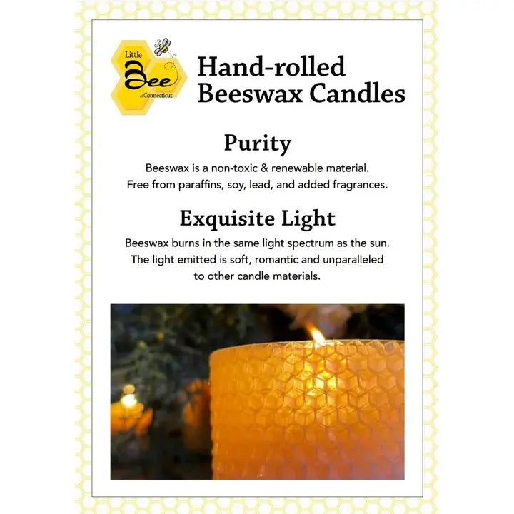 Hand-Rolled Beeswax Votives - 4 Pack