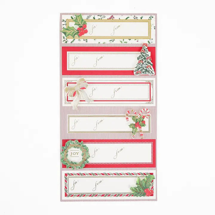 Joyful Gingham Gift Labels - 24 Ct