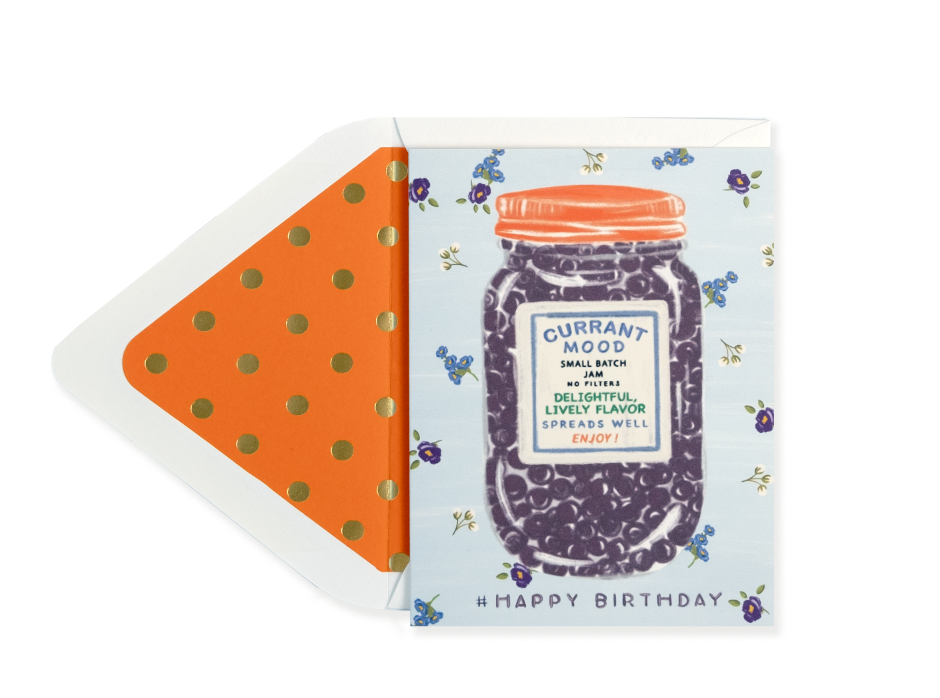 Currant Mood Happy Birthday Greeting Card