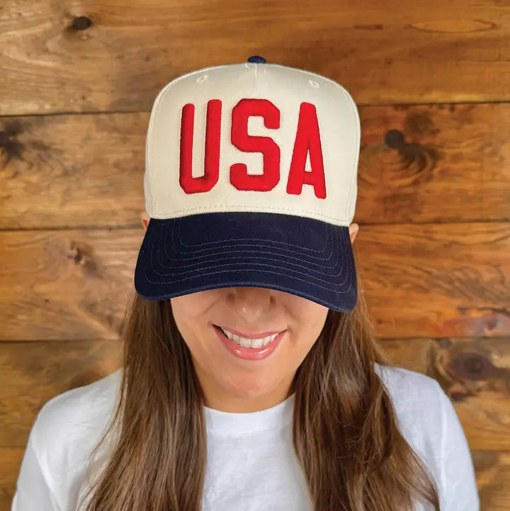 USA Puff Embroidered Trucker Hat