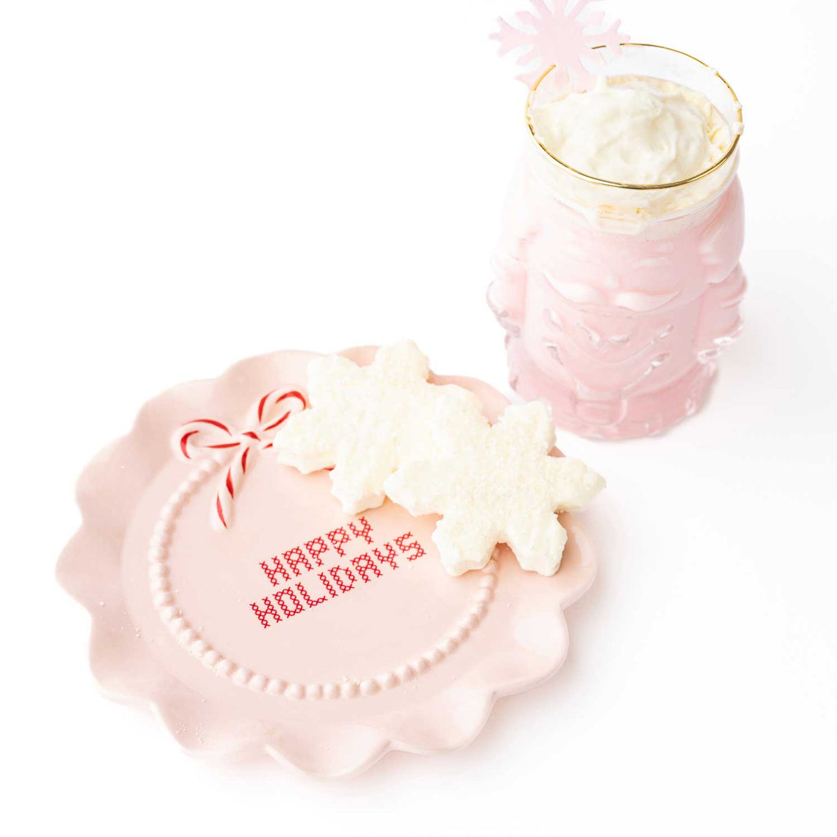 Happy Holidays Dessert Plate