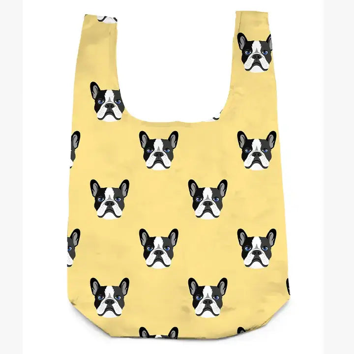2-in-1 Bag Charm & Reusable Shopper Bag - Boston Terrier
