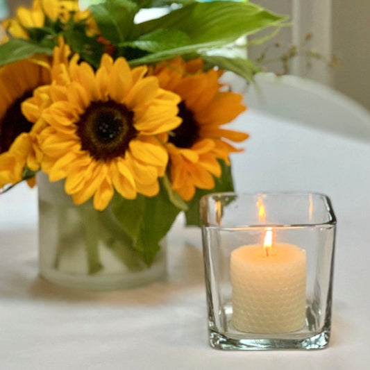 Hand-Rolled Beeswax Votives - 4 Pack